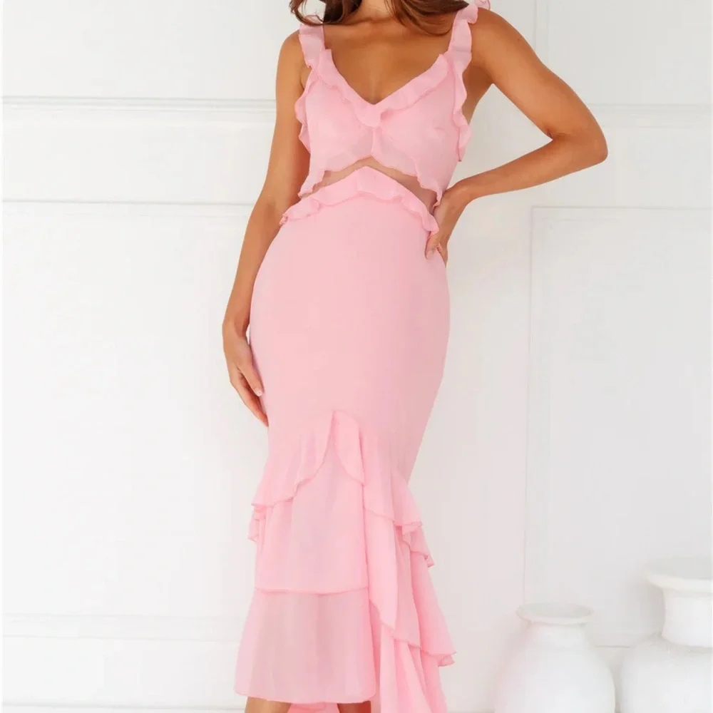 Hello Molly Pink Ruffle Dress - Picture 1 of 5
